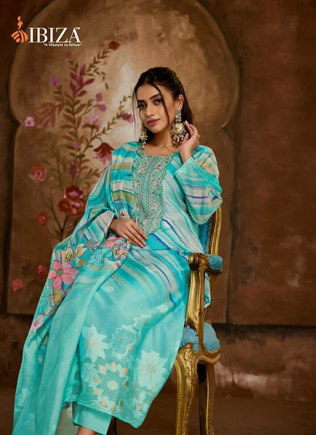 Vesnavi By Ibiza Pure Lilen Jaquard Digital Print Salwar Suit Exporters In India